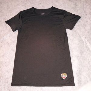 Ed Hardy Black Tee with Colorful Embroidered Patch Women’s Size Small